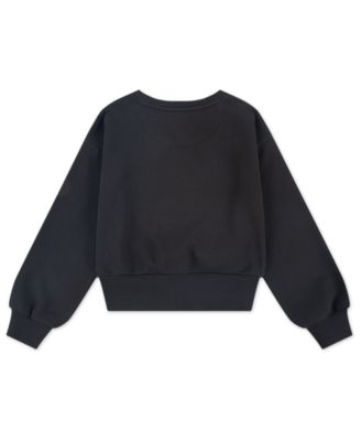 Girls' S-XL Meet and Greet Ribbed Crewneck Long-Sleeve Sweater