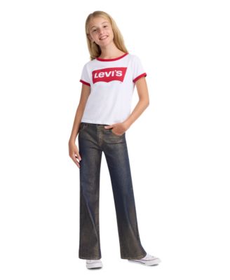 Big Girls Metallic Wide Leg Jeans