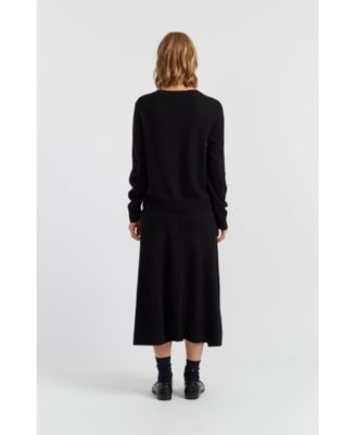 Women's Wool-Cashmere Crewneck Dancing Snoopy Sweater