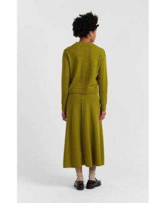 Women's Wool-Cashmere Ribbed V-neck Sweater