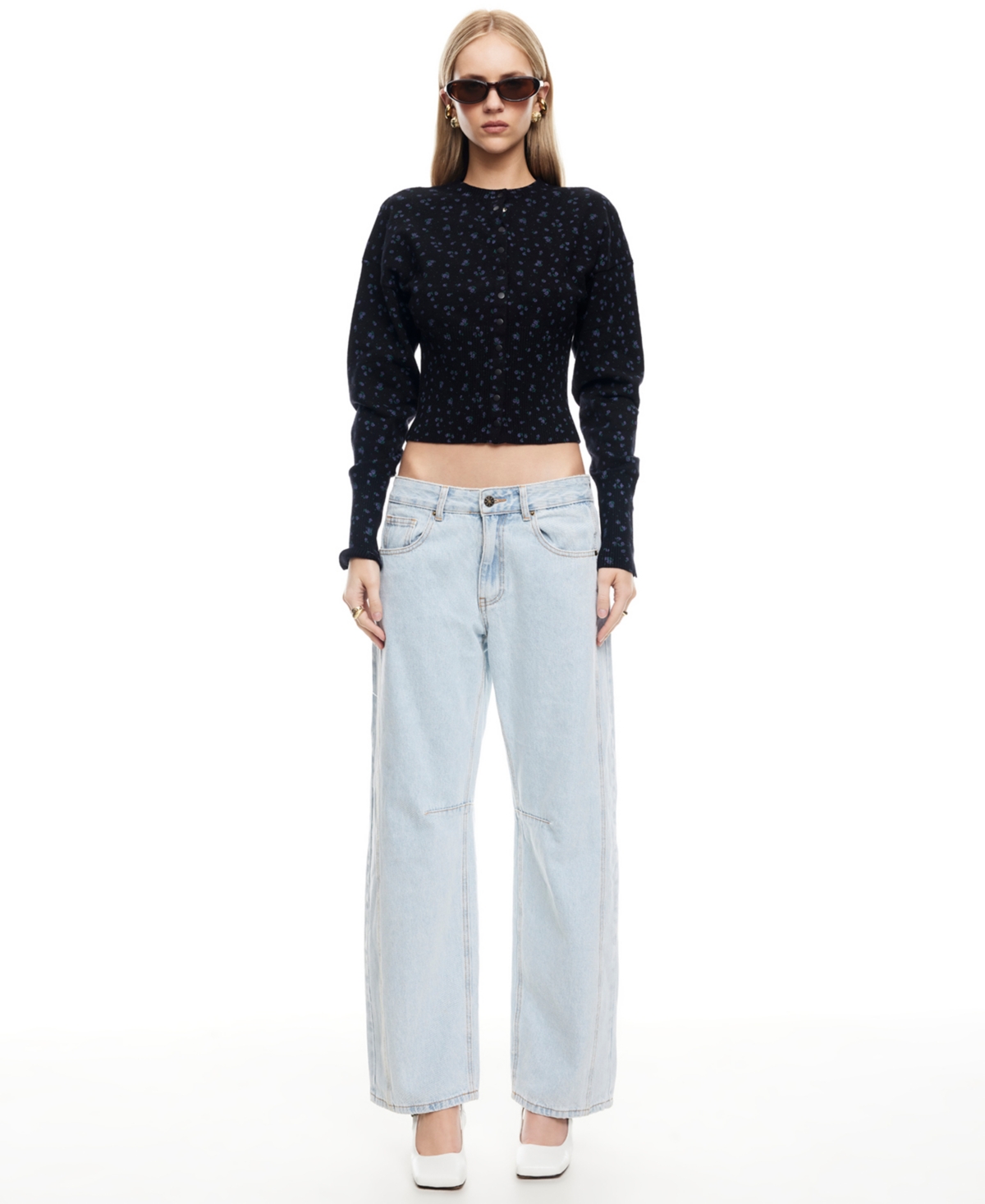 Lioness Women's Shimmer Shift Sweater In Blue