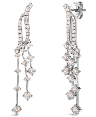 Nude Diamond Dangling Drop Earrings (1 ct. t.w.) in 14k Rose Gold