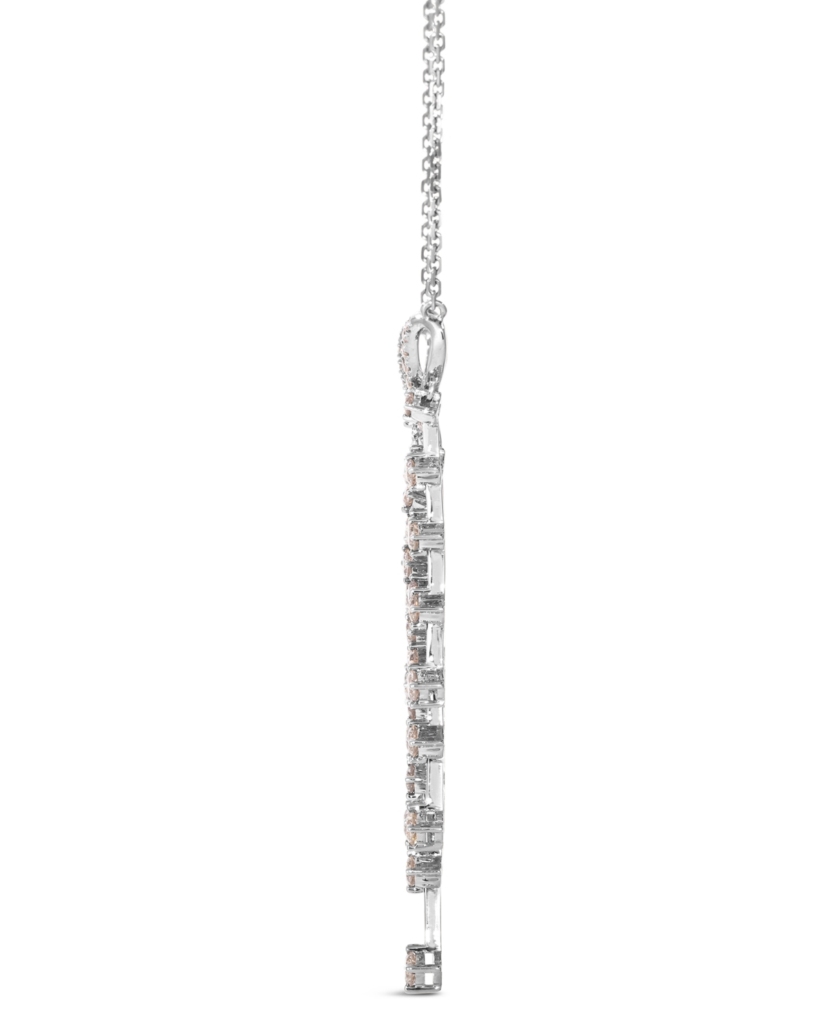Le Vian Nude Diamond Dangling Adjustable 19" Statement Necklace (1-1/4 Ct. T.w.) In 14k Rose Gold In White