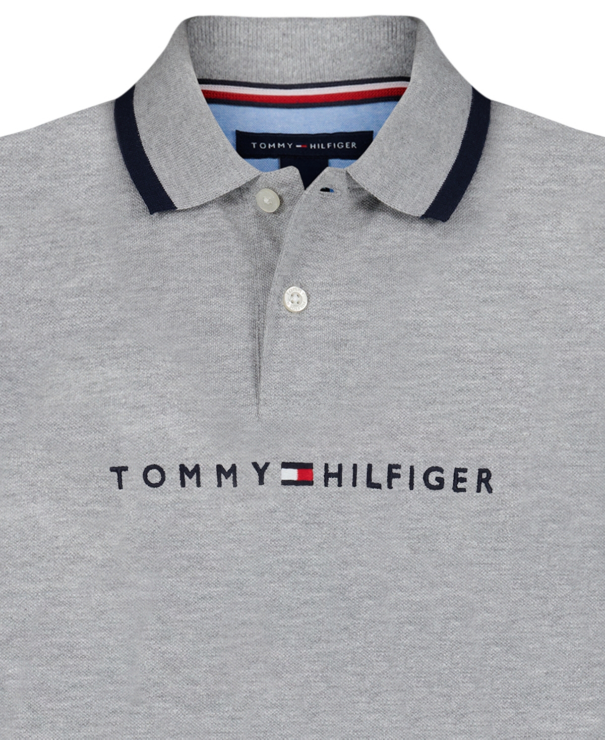 Tommy Hilfiger Big Boys Tomas Short Sleeves Polo Shirt In Gray