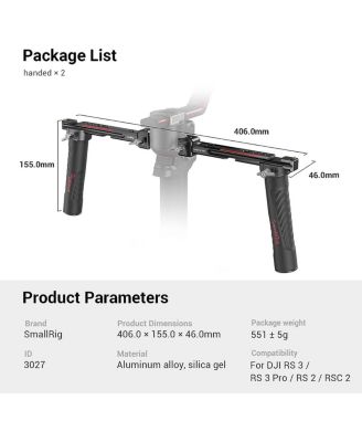 Dual Handgrip for DJI RS 2 / RSC 2 / RS 3 / RS 3 Pro / RS 4 / RS 4 Pro Gimbals
