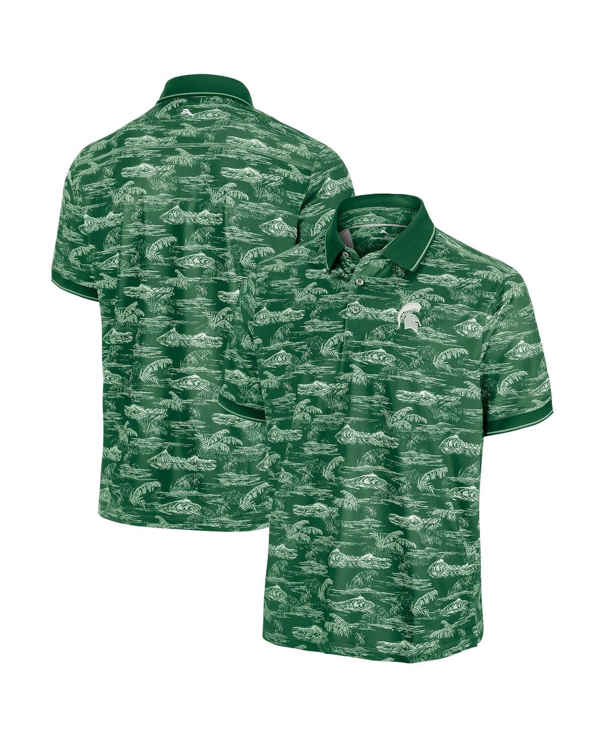 Tommy Bahama Men's Green Michigan State Spartans Sport Bay View IslandZone Polo Shirt