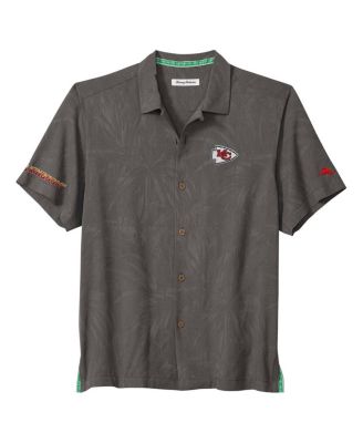 Men's Gray Kansas City Chiefs Endzone Paradise COOLMAX Button-Up Shirt
