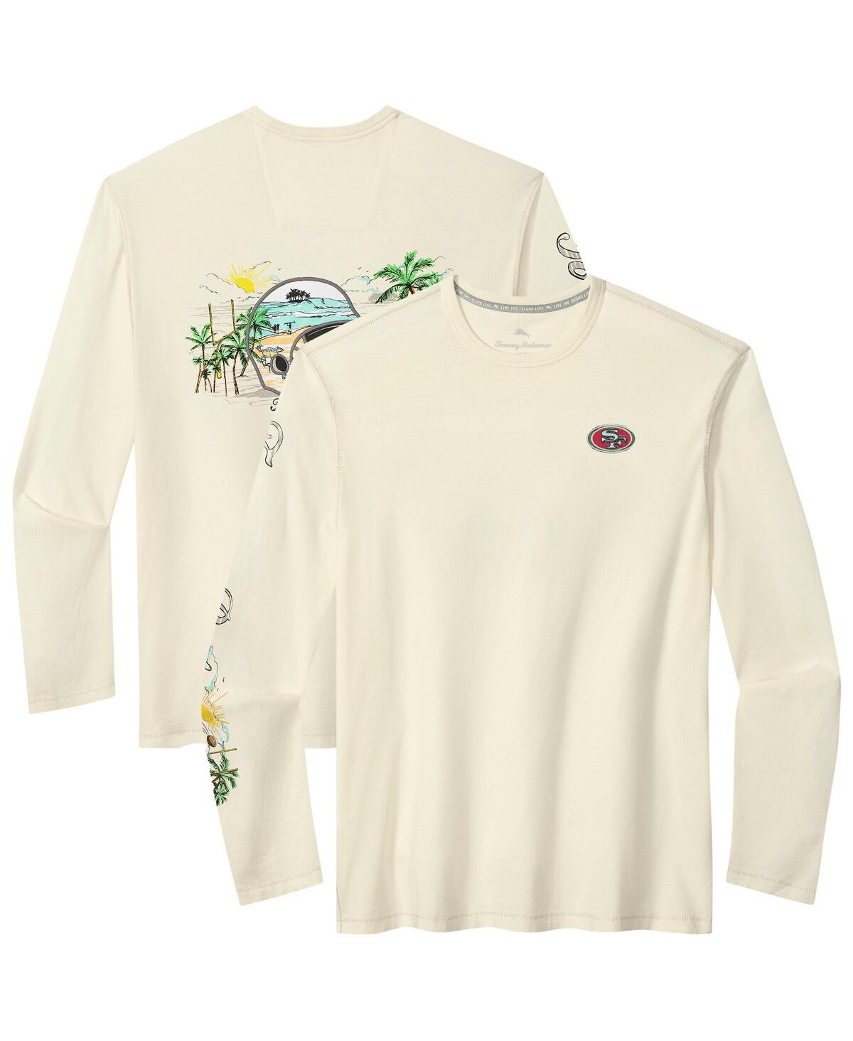 Tommy Bahama Men's Cream San Francisco 49ers Oasis Endzone Lux Long Sleeve T-Shirt