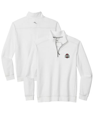 Tommy Bahama - Men's White Ohio State Buckeyes Montego Bay Half-Zip Jacket