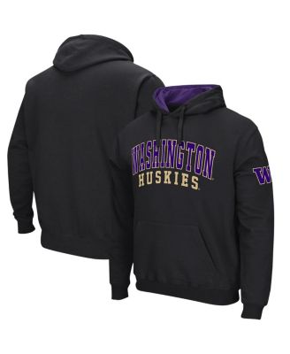 Colosseum - Men's Black Washington Huskies Double Arch Pullover Hoodie