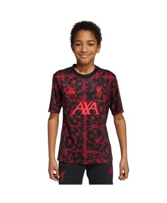 adidas - Big Boys and Girls Black Liverpool 2025/26 Pre-Match Jerseys