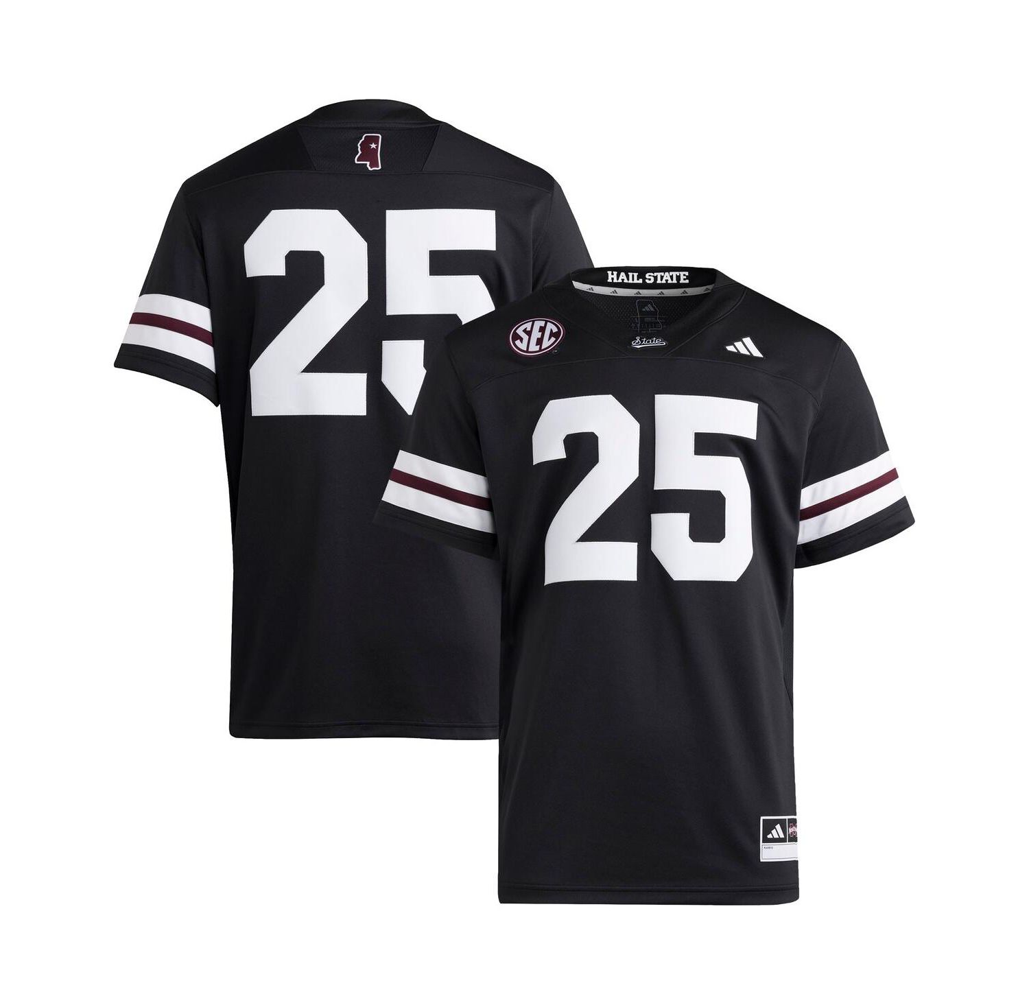 Men's 25 Black Mississippi State Bulldogs Premier Strategy Jersey