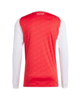 Men's Red Arsenal 2025/26 Home Replica Long Sleeve Jersey