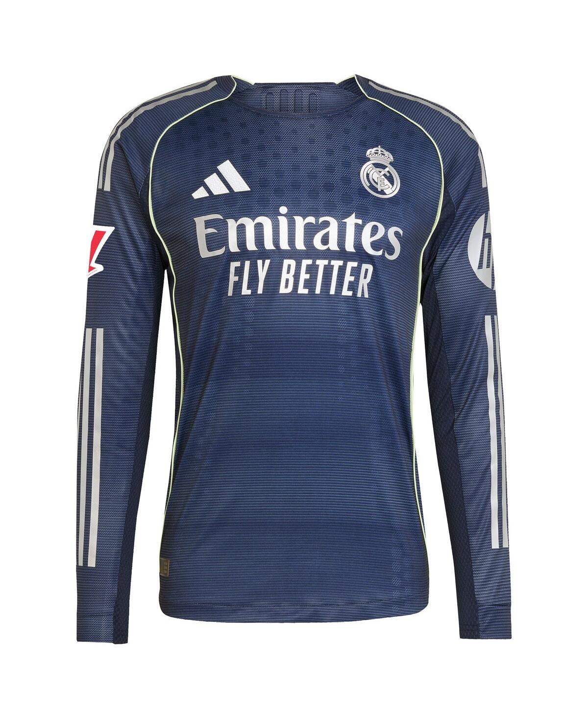 Adidas Men's Blue Real Madrid 2025/26 Away Authentic Long Sleeve Jersey