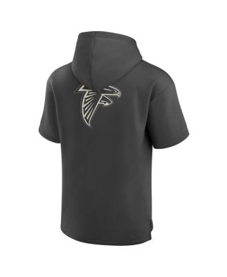 Men's Charcoal Atlanta Falcons Elements Future Ground Lettering Short Sleeve Pullover Hoodie
