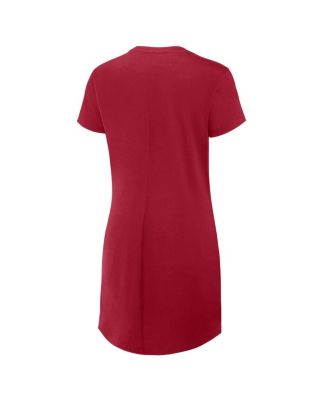 Women's Cardinal USC Trojans Ruched Drape T-Shirt Dress