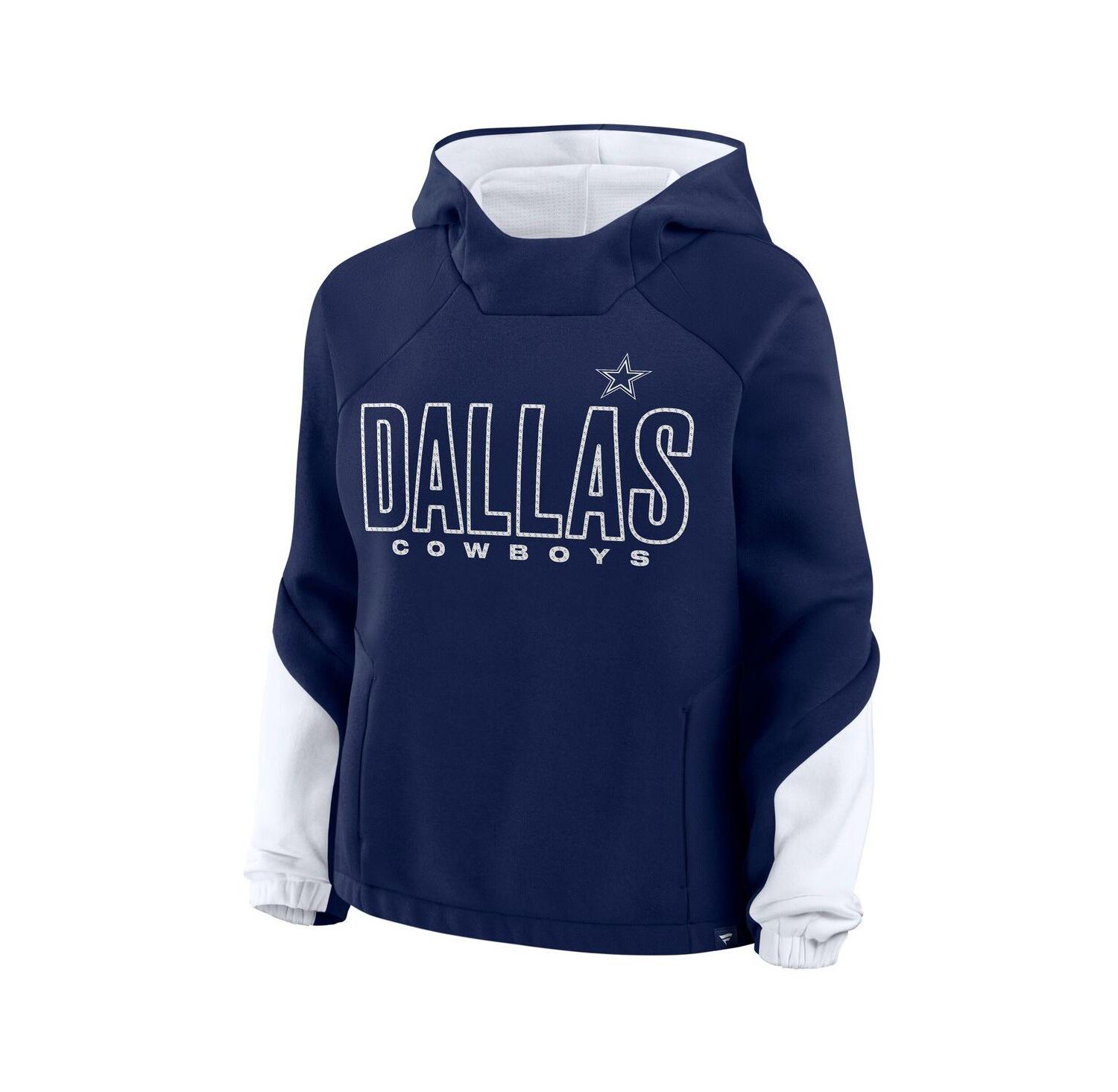 Women's Navy Dallas Cowboys Play Clock Bling Hoodie