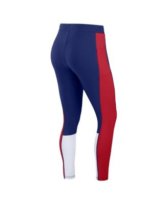 Women's Royal/Red New York Giants Color Block Leggings