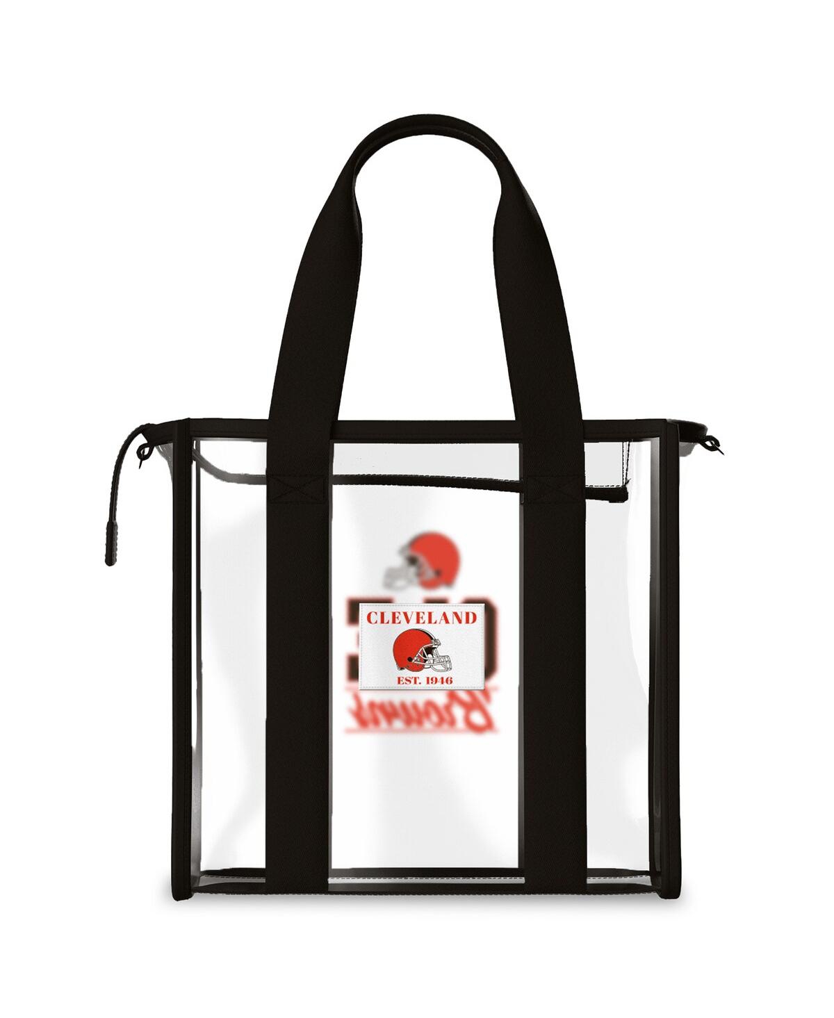 Wear By Erin Andrews Cleveland Browns Stadium Tote Bag With Team Color Trim In Transparent