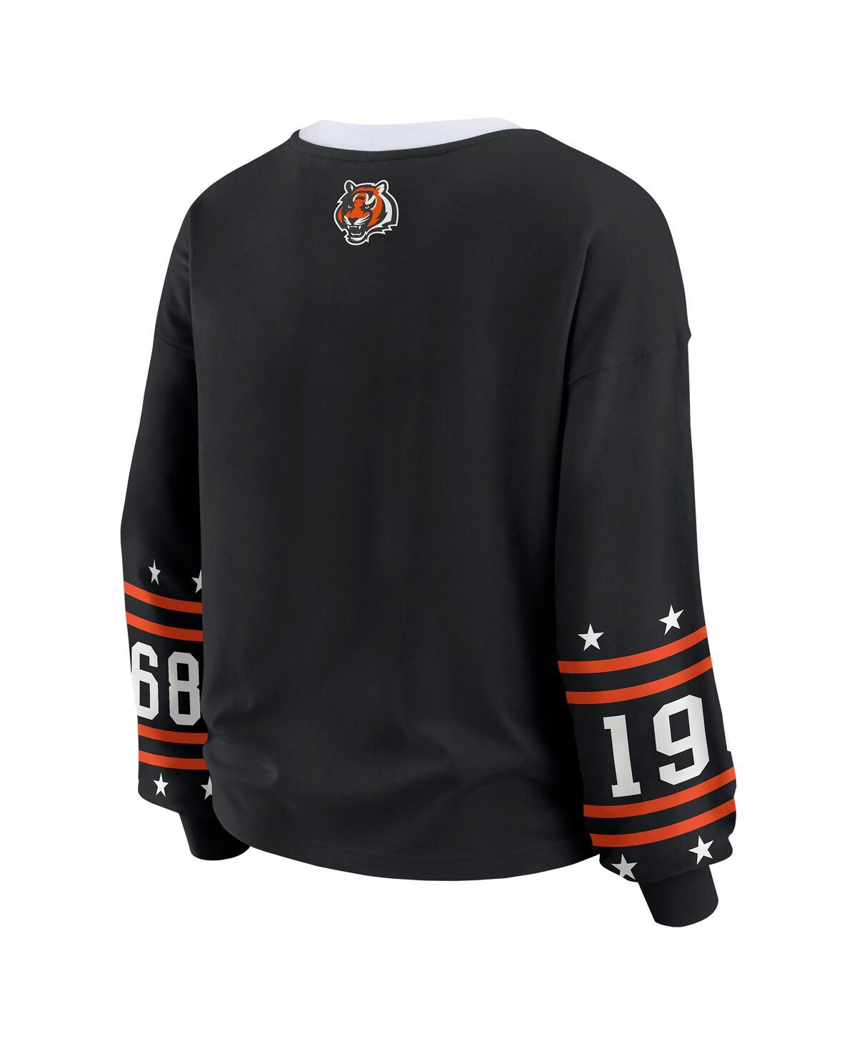 Wear By Erin Andrews Women's Black Cincinnati Bengals Sport Long-sleeve T-shirt In Black