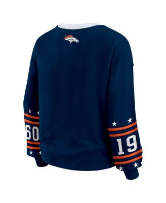 Women's Navy Denver Broncos Sport Long-Sleeve T-Shirt