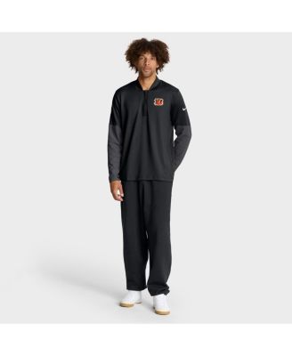 Men's Black Cincinnati Bengals Sideline Dri-FIT Half-Zip Pullover