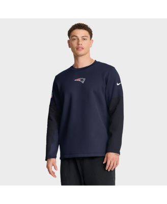 Nike - Men's Navy New England Patriots Sideline Scripted to Win Performance Long Sleeve T-Shirt