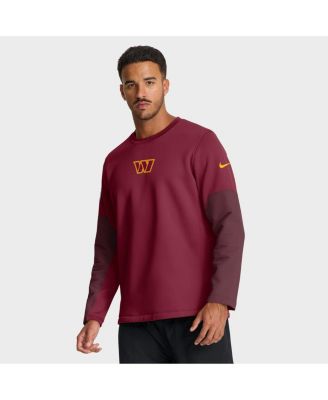 Nike - Men's Burgundy Washington Commanders Sideline Scripted to Win Performance Long Sleeve T-Shirt