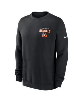 Men's Black Cincinnati Bengals Primetime Club Fleece Pullover Sweatshirt