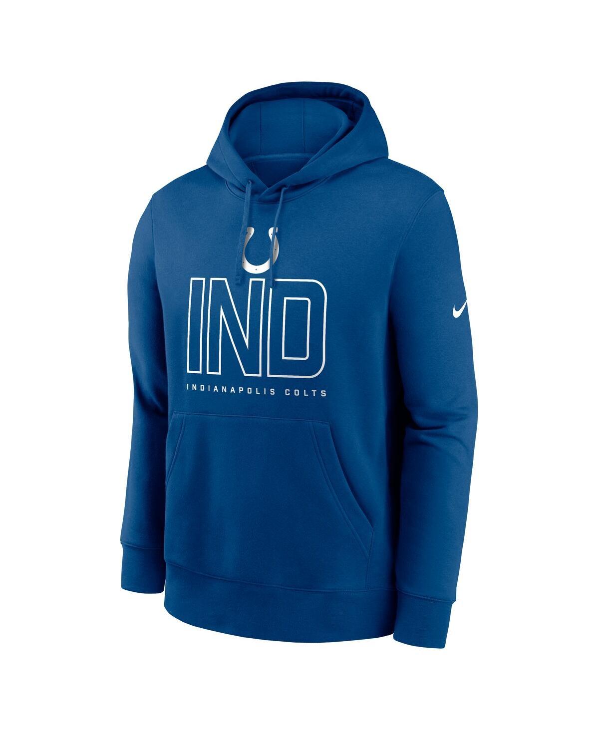Nike Men's Royal Indianapolis Colts Busted Play Club Fleece Pullover Hoodie