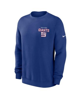 Men's Royal New York Giants Primetime Club Fleece Pullover Sweatshirt