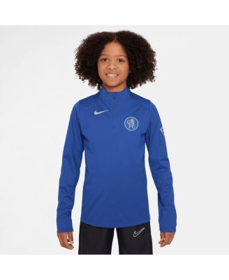 Nike - Big Boys and Girls Blue Chelsea 2025/26 Strike Drill Quarter-Zip Long Sleeve Top