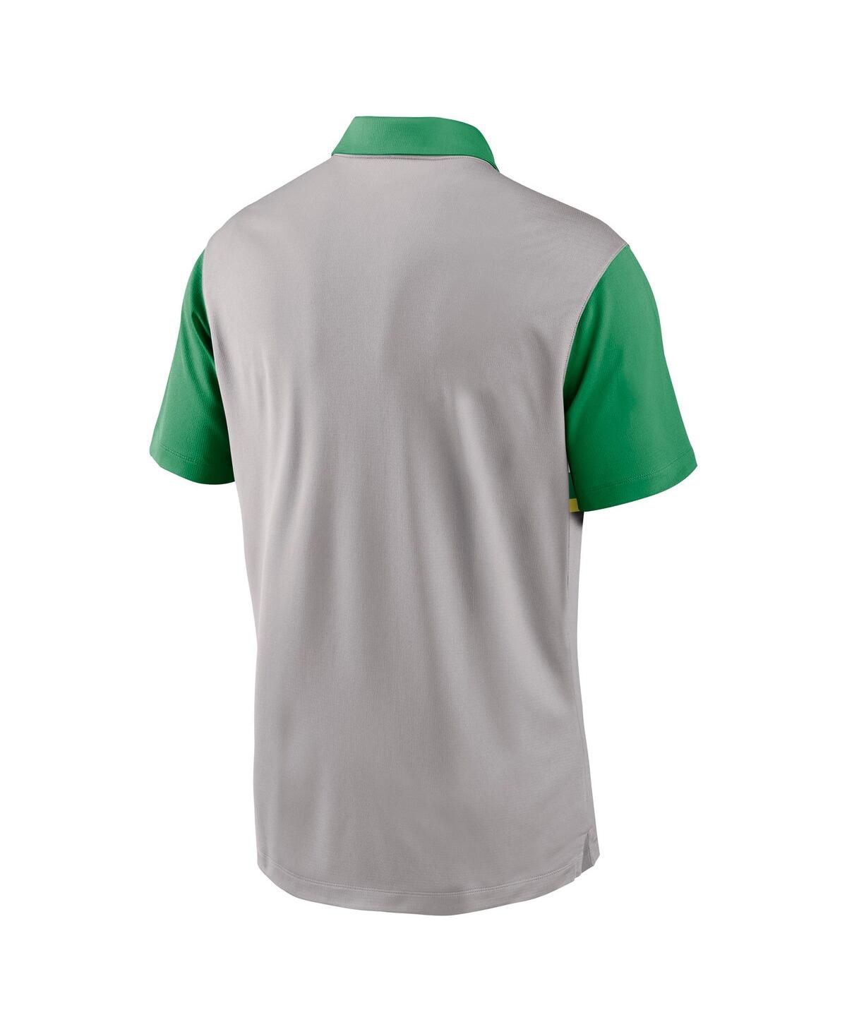 Nike Men's Gray/Green Oregon Ducks Vapor Performance Polo Shirt