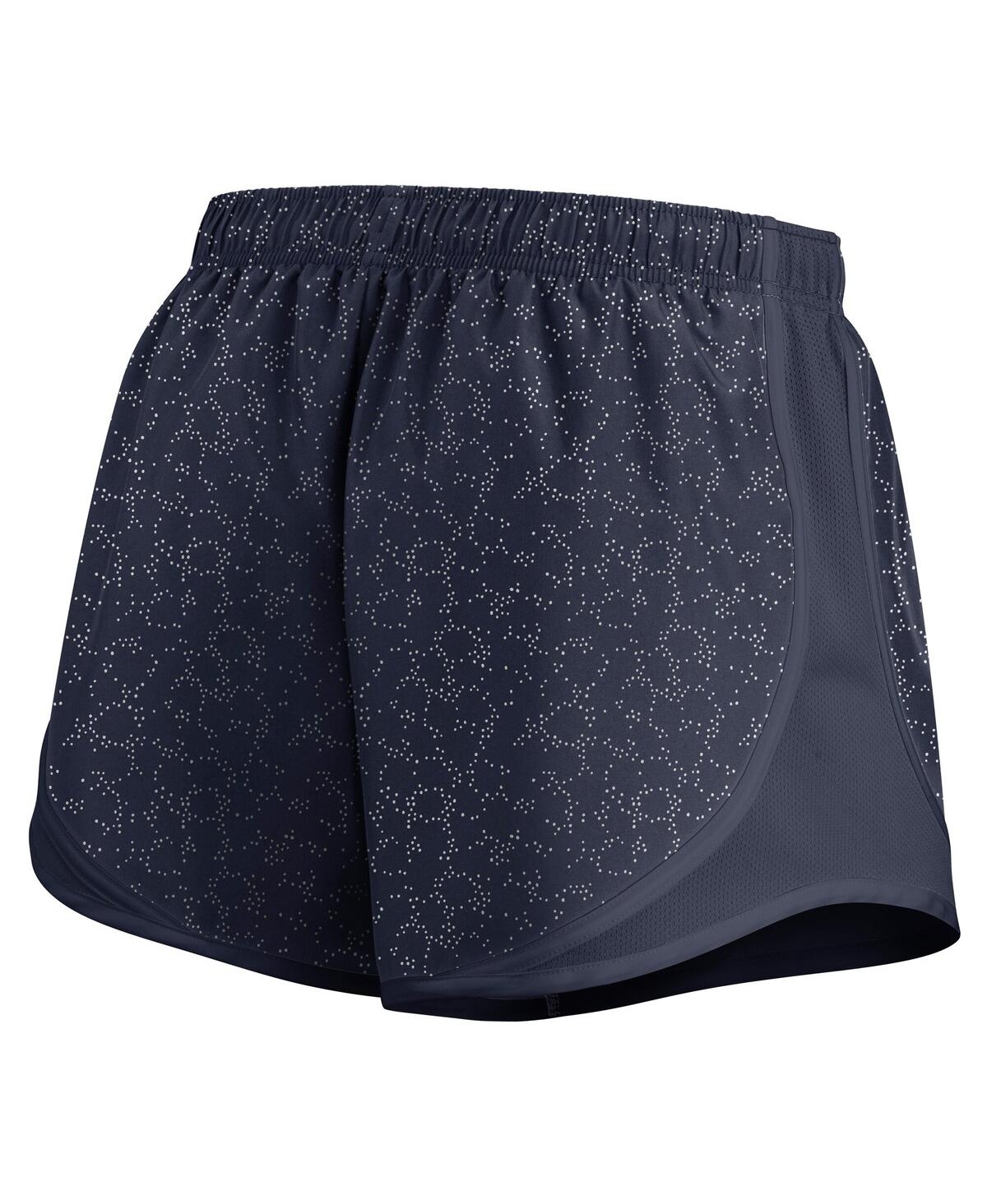 Nike Women's Navy Michigan Wolverines Tempo Pattern Dri-fit Shorts In Blue