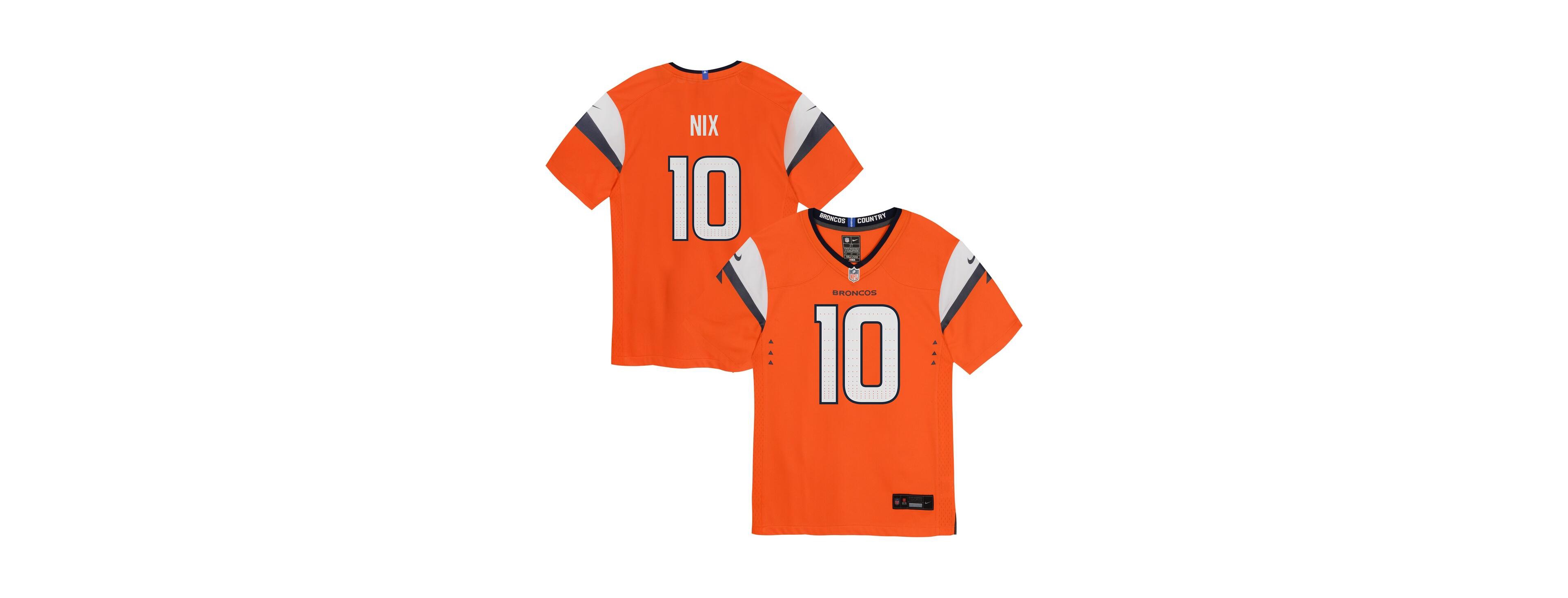 Nike Preschool Bo Nix Orange Denver Broncos Team Player Game Jersey