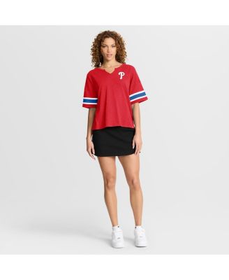 Women's Red Philadelphia Phillies Curl Route T-Shirt