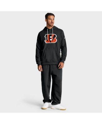 Men's Black Cincinnati Bengals Sideline Standard Issue Initial Home Dri-FIT Hoodie