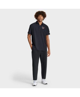 Men's Navy Houston Texans Sideline City Pride Woven Performance Polo Shirt