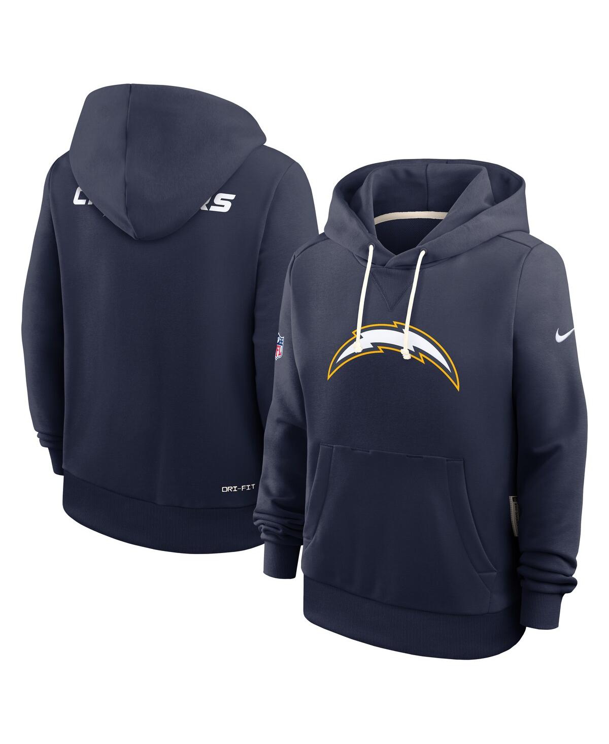 Nike Women's Navy Los Angeles Chargers Sideline Standard Issue Throwbackâ Dri-fit Hoodie In Blue