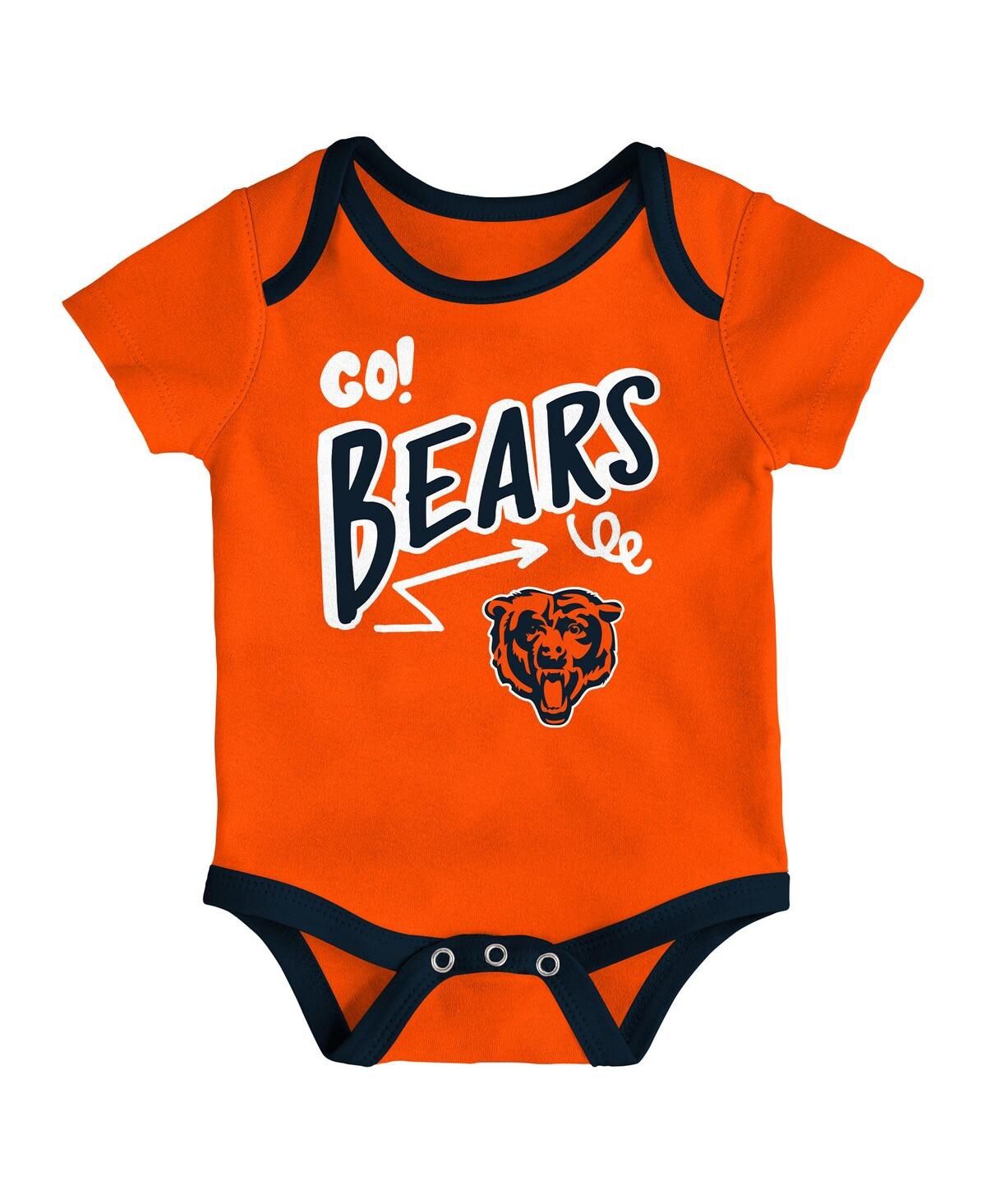 Outerstuff Baby Boys And Girls 3-pack Auburn Tigers All Day Play Bodysuit Set In Multi