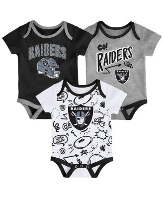Outerstuff - Baby Boys and Girls Las Vegas Raiders All Day Play Three-Piece Bodysuit Set