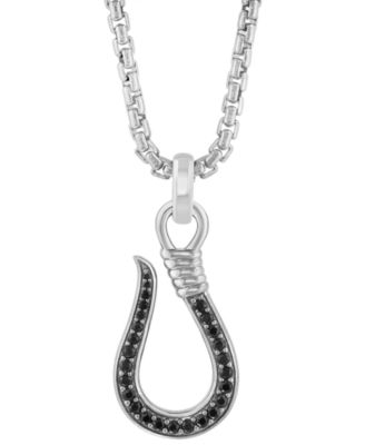 Black Spinel Pendant Necklace (1/2 ct. t.w.) in Sterling Silver