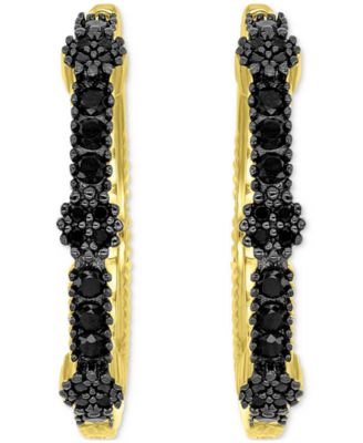 Black Spinel Earrings (0.668 ct.t.w.) in Sterling Silver