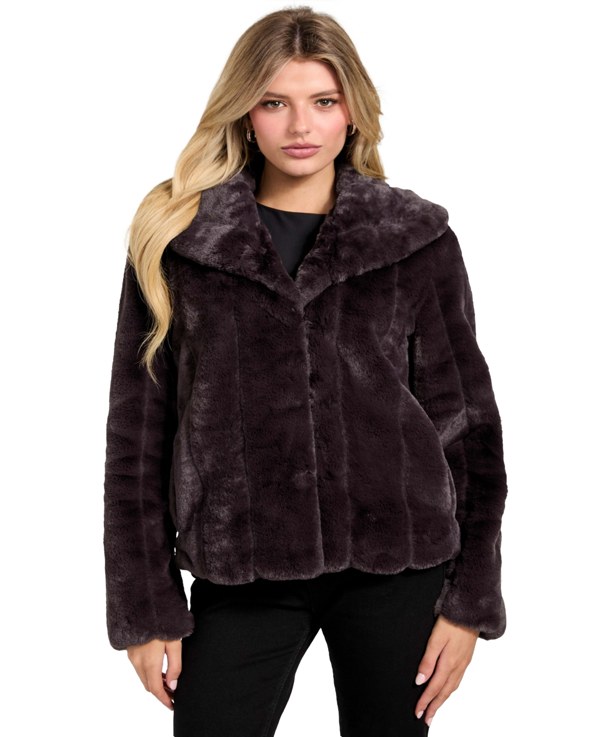 Guess Women's Sophy Faux-fur Jacket In Brown