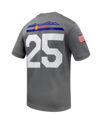 Men's 25 Gray Air Force Falcons APLS Fighting Falcon Collection Football Game Jersey