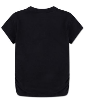 Girls Pearl Bow Ruched T-Shirt