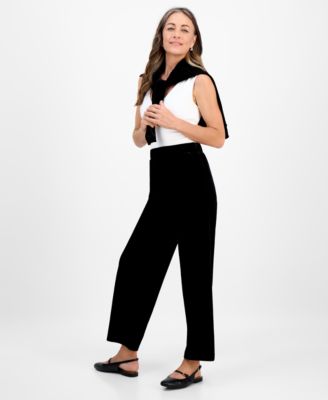 Petite Pull-On High-Rise Velvet Pants, Macy's Exclusive 