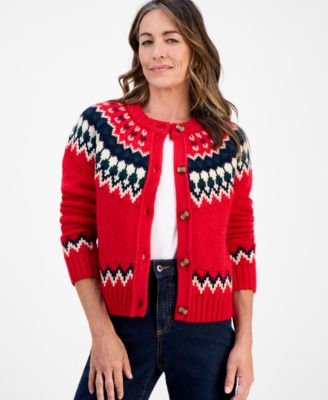 Style & Co - Petite Fair Isle Cardigan