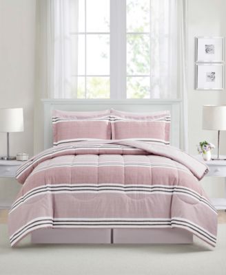 Sunham - Aiden Striped Comforter Set