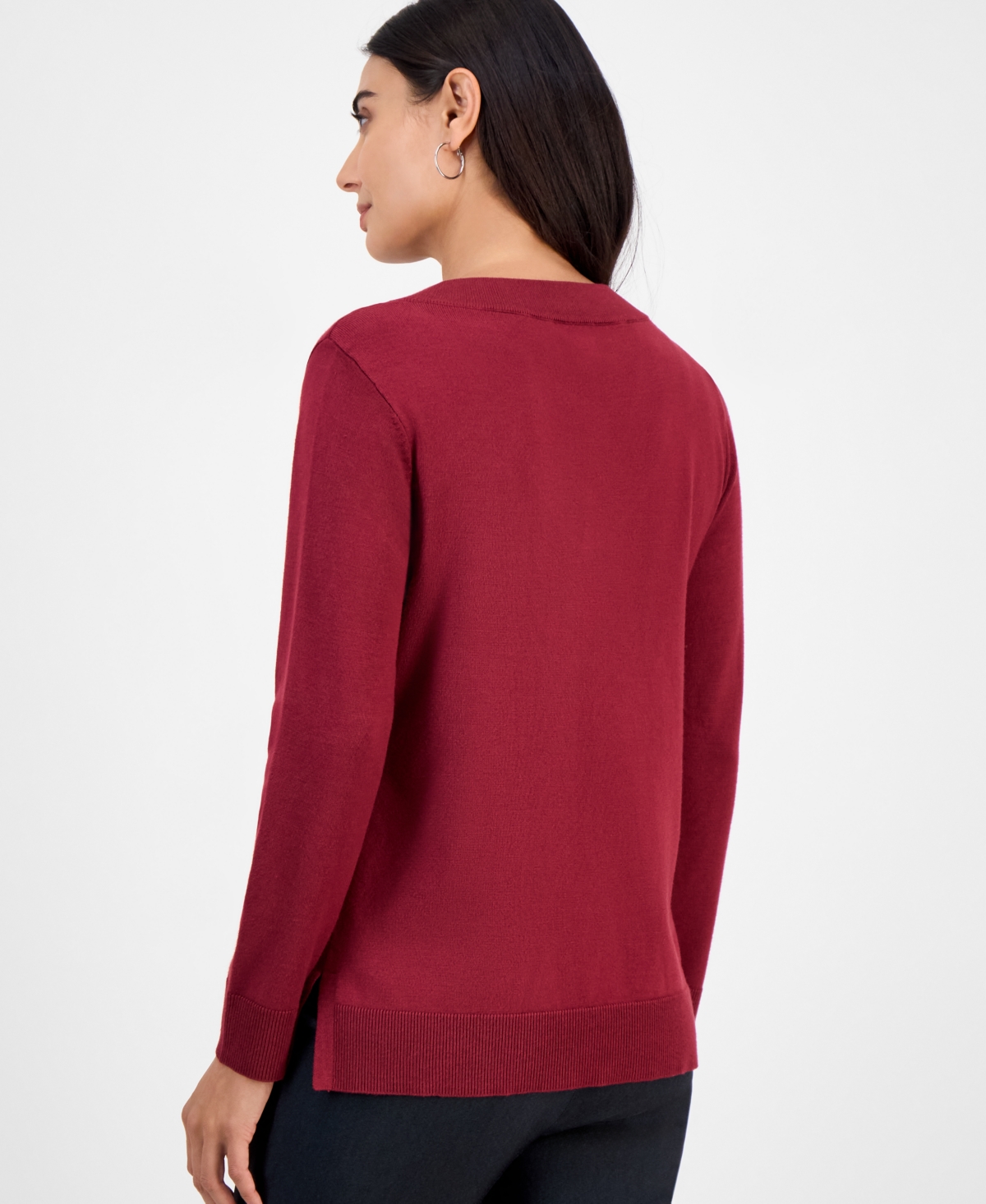 Jm Collection Petite Embellished Tunic Sweater, Macy's Exclusive